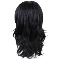 Cosplay Wig Long Wavy Bangs Synthetic Hair Black Wigs For Women Men Dress Up Wig For Anime Costume Party Wig For Halloween Wig
