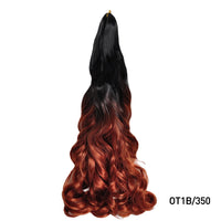French Curls Braiding Hair Extensions Synthetic Hair Loose Wave Spiral Curl Braids High Temperature Ombre Pre Stretched Hair