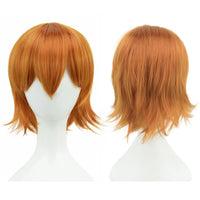 12 Inches Short Cosplay Hair Party BOB Wigs with Bangs Pink Blonde Orange Halloween Costume Lolita Wig