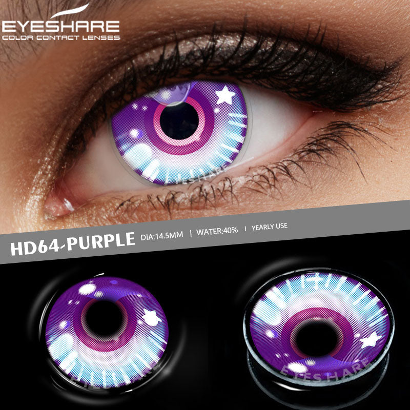 EYESHARE Cosplay Color Contact Lenses for Eyes Purple Lenses Pink Lens Makeup Beauty Contact Lenses Eye Cosmetic Color Lens Eyes