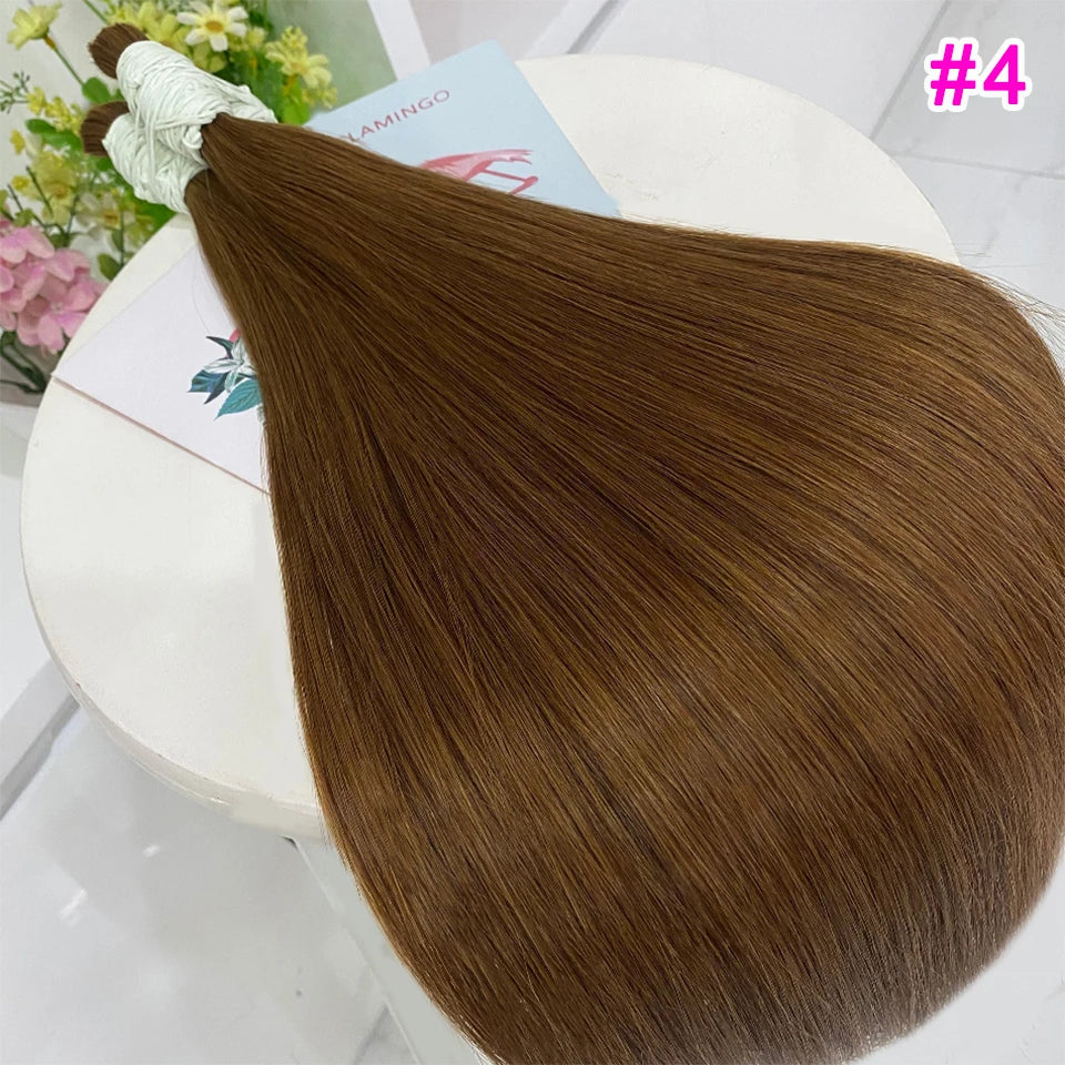Colored Straight Human Hair Bulk for Braiding