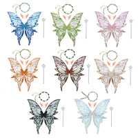 Butterfly Fairy Elf Costume Wing Princess Angel Wing Ears Star Fairy Stick Garland Set Halloween Cosplay Party Photography Props