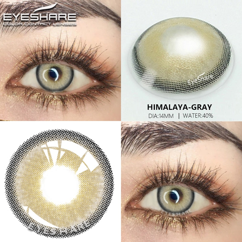 EYESHARE Color Lens Eyes 2pcs Natural Color Contact Lenses For Eyes Yearly Beauty Contact Lenses Eye Cosmetic blue Color Lens
