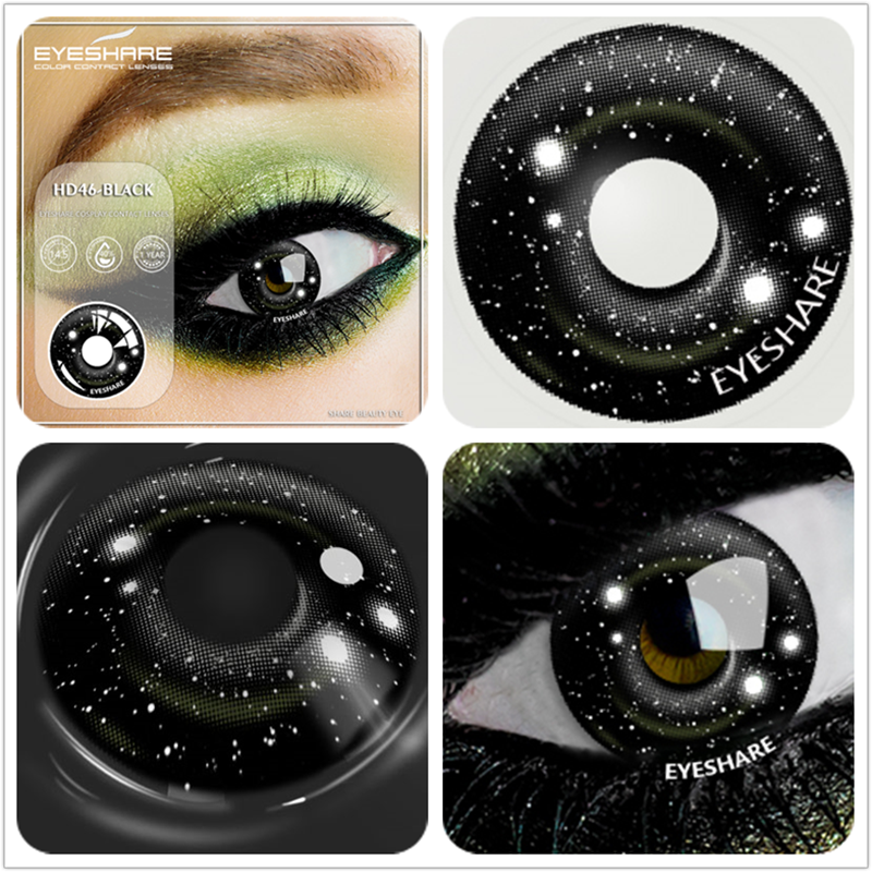 EYESHARE 2pcs Color Contact Lenses For Eyes Anime Cosplay Colored Lenses Purple Multicolored Lenses Contact Lens Beauty Makeup