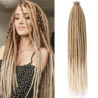24 Inch Synthetic Dreadlock Extensions | 5 Strands Ombre Hippie Crochet Braids