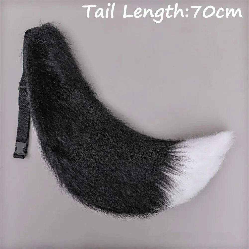 Anime COS Cat Fox Tails Plush Cosplay Costumes Big Tails Dog Furry Tail Role Play Party Performance Props Fursuit Tail for Women