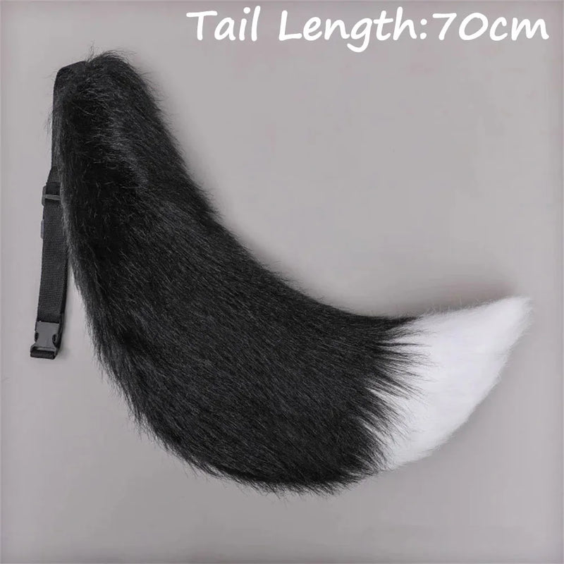 Anime COS Cat Fox Tails Plush Cosplay Costumes Big Tails Dog Furry Tail Role Play Party Performance Props Fursuit Tail for Women