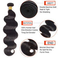 16A Body Wave Bundles Human Hair Raw Virgin 100% Unprocessed Weave Human Hair Extensions 1 3 4 5 Bundles Deals Natural Color