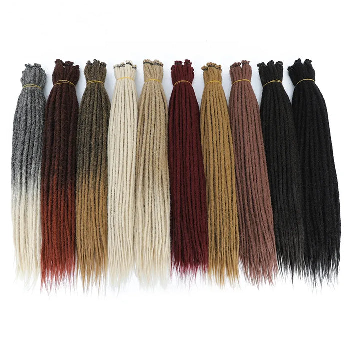 Handmade Synthetic Dreadlock Extensions | Crochet Dread Braids 24 & 36 Inch WIGMFG