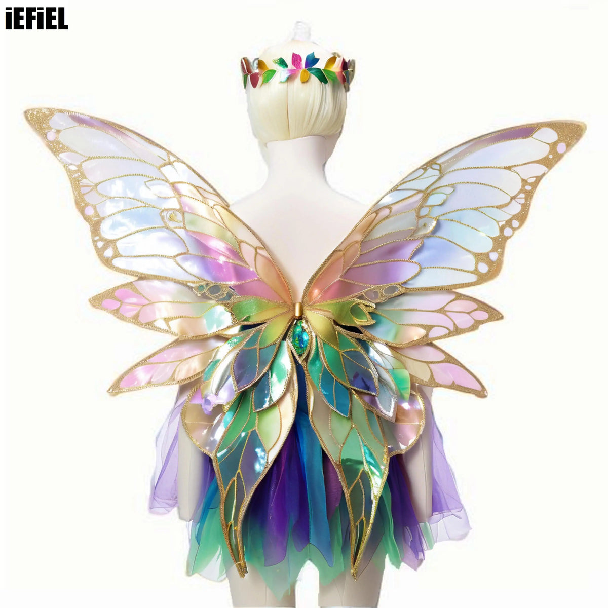Butterfly Fairy Elf Costume Wing Princess Angel Wing Ears Star Fairy Stick Garland Set Halloween Cosplay Party Photography Props