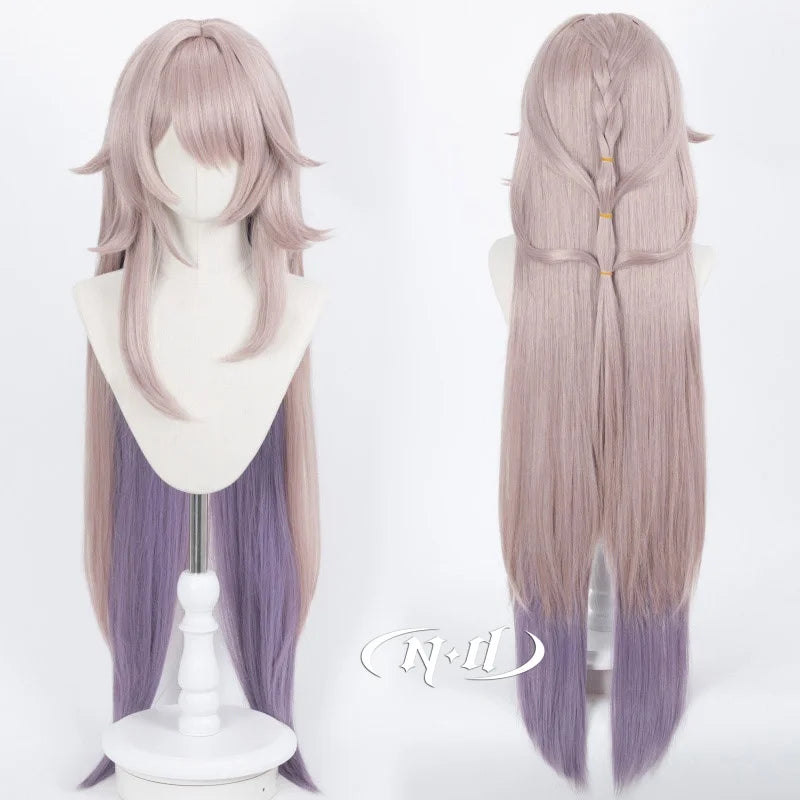 ND The Herta Cosplay Wigs Honkai Star Rail Game Cos Hair Wigs for Comic Con Coser Costume Theme Party Heat Resistant Synthetic