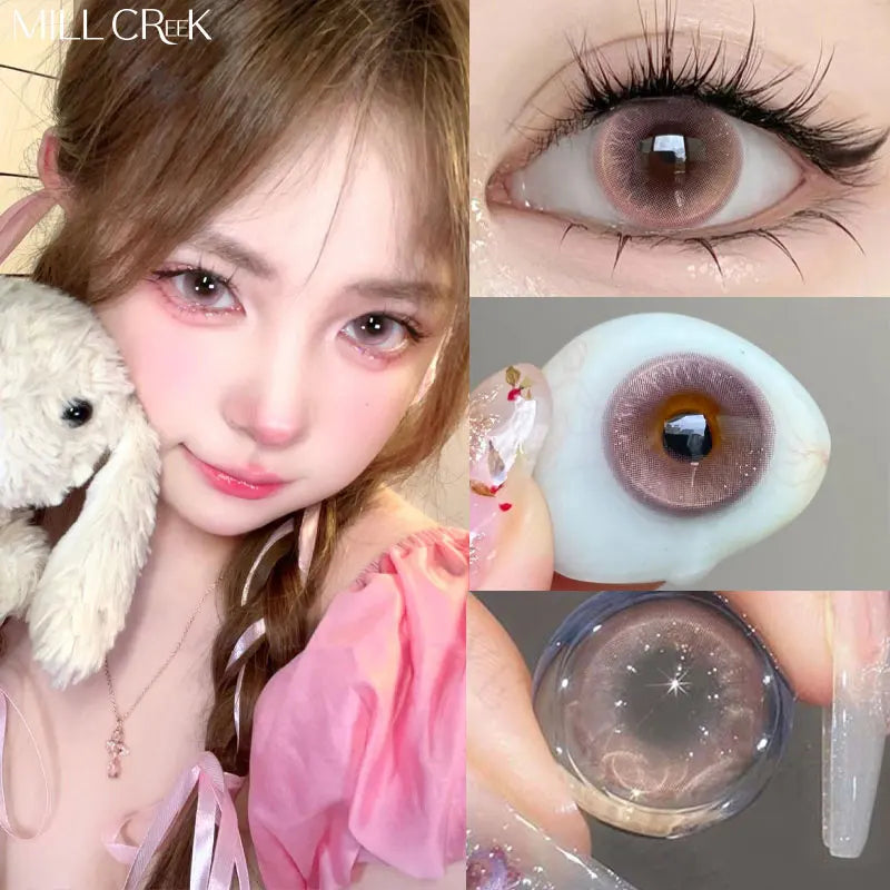 Myopia Lenses Color Contact Lenses for Eyes Lenses With Diopters Prescription Fashion Lenses Purple Eye Lenses YMX