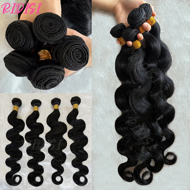Body Wave Human Hair Bundles | Natural Black