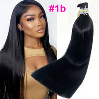 Straight Human Hair Bulk for Braiding | No Weft