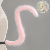Handmade Plush Cat Ear Headband & Tail Set – Realistic Animal Cosplay Kit for Anime, Halloween & Furry Events