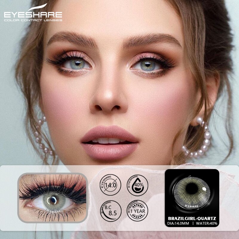 2pcs Natural Color Contact Lenses  Colored Lenses Eye Pupils Beauty Makeup Color Cosmetics Eyes