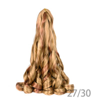 1B/Pink 24" Synthetic French Curly Braiding Hair Pre Stretched Loose Wavy Spiral Curl Crochet Braids Hair Extensions for Women