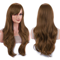 70cm Long Colorful Synthetic Hair Water Wavy Cosplay Wigs with Bangs Costume Wig for Women