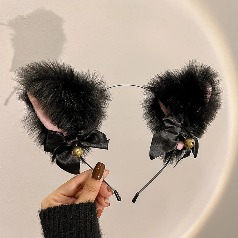 Cute Cat Ears Ladies' Hair Strap Fashionable Plush Bell Role-playing Exquisite Fox Hair Strap Sexy Hair Strap Girls' Headwear