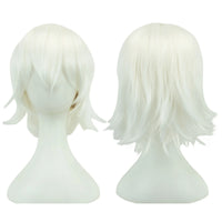 Synthetic Unisex 12 Inches Short Cosplay Hair Party BOB Wigs with Bangs Pink Blonde Orange Halloween Costume Lolita Wig