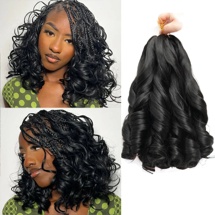 French Curly Braiding Hair Loose Wavy Bouncy French Curl Braiding Hair Extensions Synthetic Croch