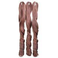 18 Inch French Curly Crochet Braiding Hair Synthetic Blonde Loose Wave Braids Hair Spiral Curls Hair Extensions