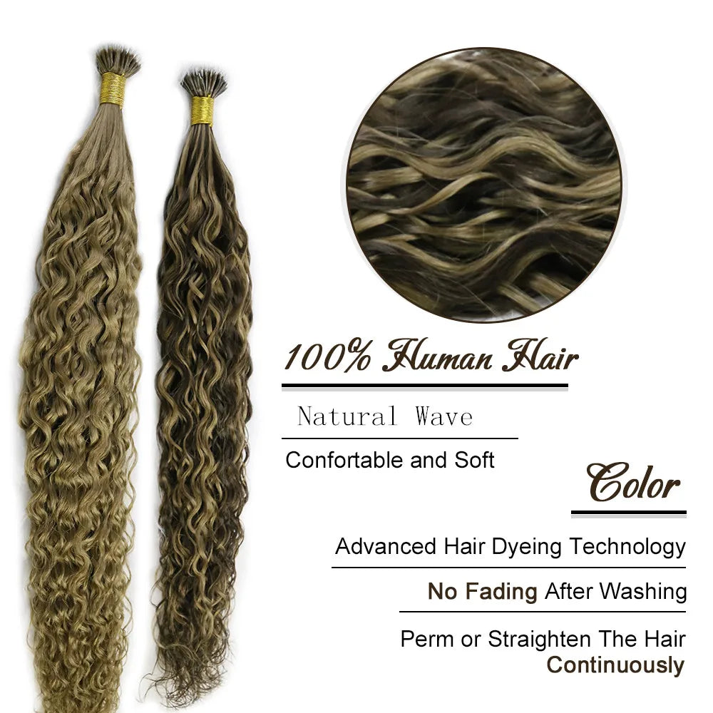 Natural Wave Nano Ring Human Hair Extensions