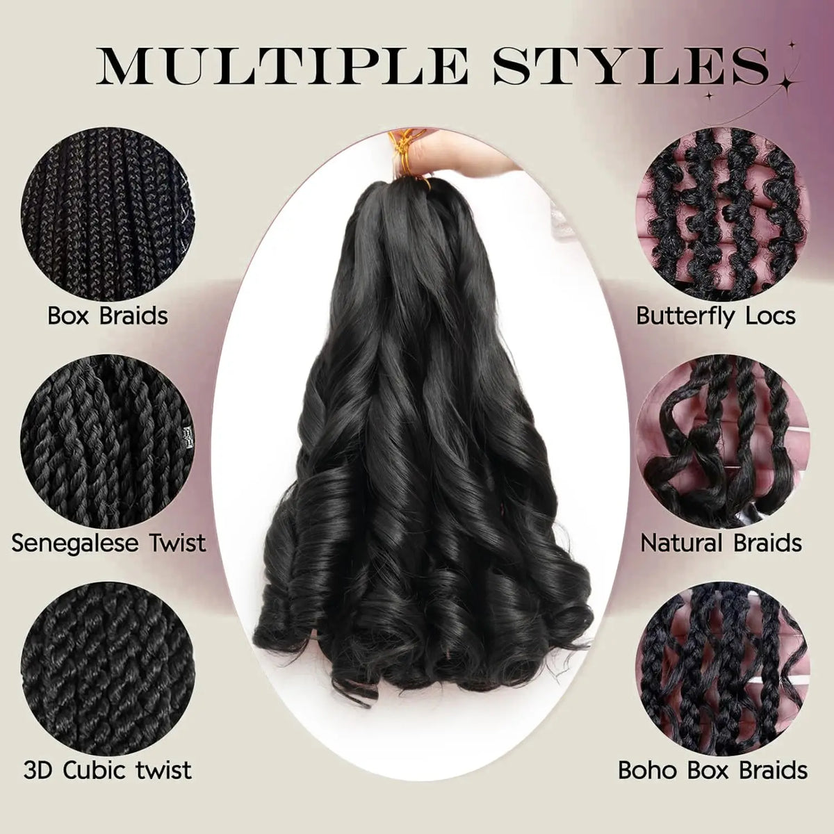 French Curl Crochet Braids Short Curly Crochet Hair Bouncy Synthetic knotless Braiding