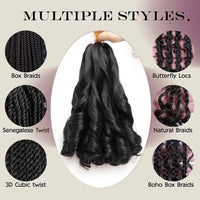 French Curl Crochet Braids Short Curly Crochet Hair Bouncy Synthetic knotless Braiding