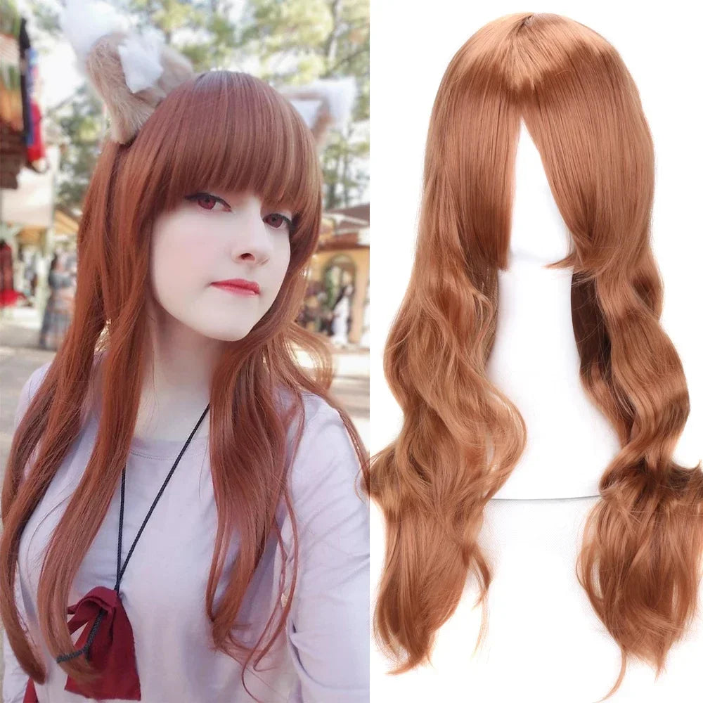 Cosplay Anime Long Wavy Pink Blue Red Blonde Black Green White Brown Cosplay Wig Synthetic Wig