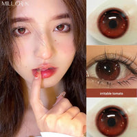 Myopia Lenses Color Contact Lenses for Eyes Lenses With Diopters Prescription Fashion Lenses Purple Eye Lenses YMX