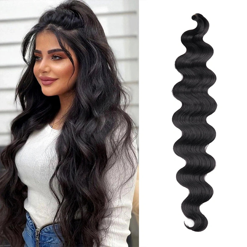 Long Deep Wave Braiding Hair 28 Inch Ocean Wave Crochet Hair Synthetic Deep Curly Crochet Hair Extensions For Black Women