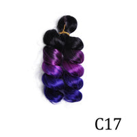 Loose Wavy French Curly Braiding Hair 14Inch Purple Pre Stretched Bouncy Hair Extensions Synthetic Spiral Curls Braids Hair