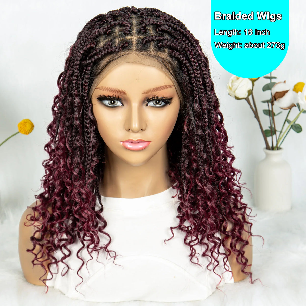Dreadlock Wig for Black Women – Faux Locs Full Lace Wig with Curly Ends