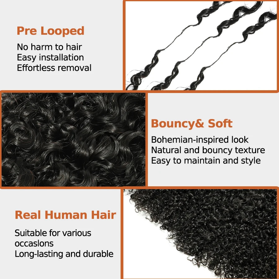 Curly Human Hair for Crochet Braids – Pre-Separated