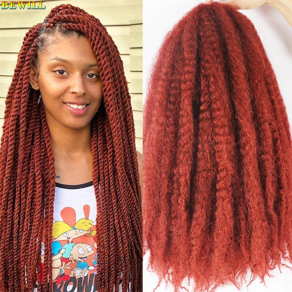 18 Inch Marley Twist Crochet Hair – Ombre Black to Blonde Synthetic Afro Braiding Hair