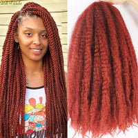 18 Inch Marley Twist Crochet Hair – Ombre Black to Blonde Synthetic Afro Braiding Hair