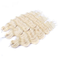 Water Wave Ombre Blonde Braiding Hair Extensions – Deep Wave Afro Curl Crochet for Women