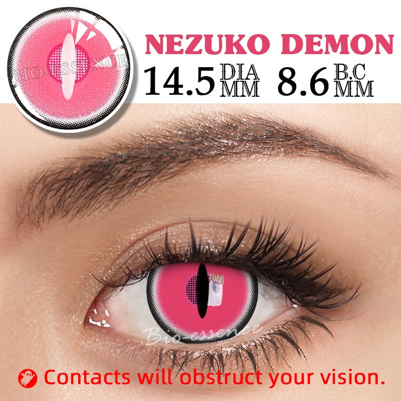 Bio-essence Cosplay Color Contact Lenses for Eye Kitagawa Marin Lense Makima Lenses Power Anime Lenses Hu tao Lenses Pink Lenses