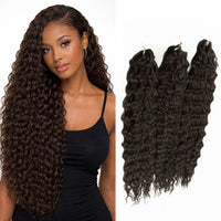 24 Inch Water Wave Crochet Braiding Hair Pink Blonde Synthetic Hair Extensions for Black Women