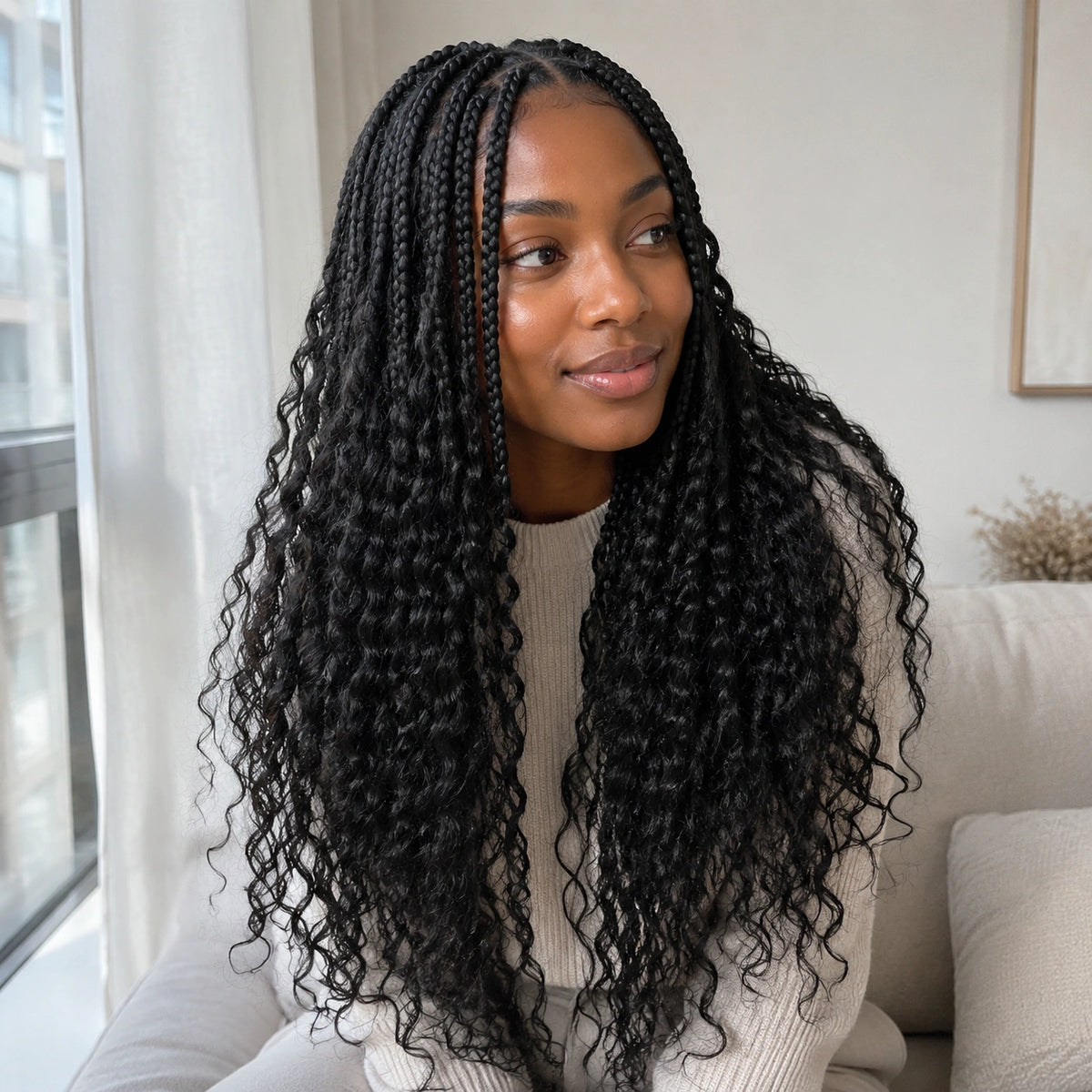 Colored Water Wave Virgin Human Hair Bulk for Boho Braids – No Weft