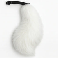 Plush Cosplay Tail – Soft Faux Fur Animal Tail with Adjustable Belt for Adults
