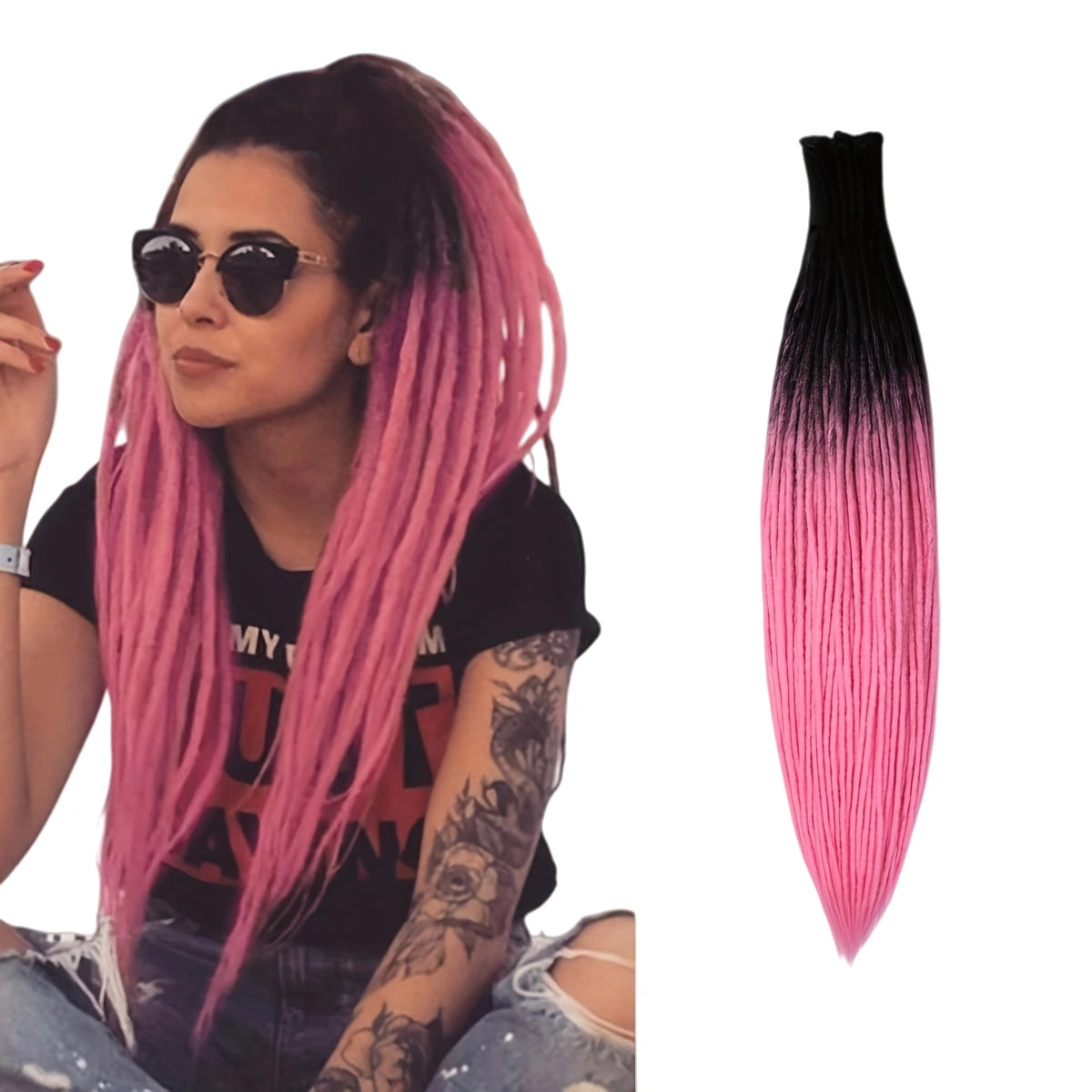 24 Inch Synthetic Dreadlocks – 0.6cm Thin Single-Ended Crochet Hair Extensions for Adults, Soft Low-Temperature Fiber