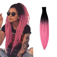 24 Inch Synthetic Dreadlocks – 0.6cm Thin Single-Ended Crochet Hair Extensions for Adults, Soft Low-Temperature Fiber