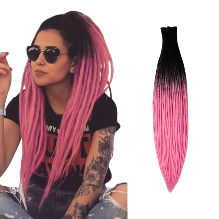 24 Inch Synthetic Dreadlocks – 0.6cm Thin Single-Ended Crochet Hair Extensions for Adults, Soft Low-Temperature Fiber