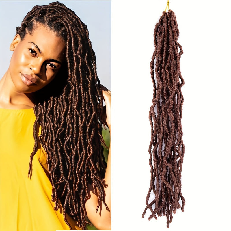 21-Strand 18" Nu Locs Crochet Hair Extensions for Women - Versatile & Easy to Style