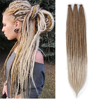 25pcs PLENDAY 24" SE Synthetic Dreadlocks, Soft 0.6cm Thick Thin Single Ended Crochet Hair Extensions, Low Temperature Fiber, Unisex Adult