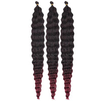 Deep Wave Synthetic Braiding Hair – 3PCS 32″ Ocean Wave Crochet Hair Extensions