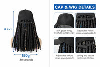 Baseball Cap Wig with Braided & Faux Loc Synthetic Hair – Easy Hat Style for Parties & Halloween