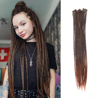 25pcs PLENDAY 24" SE Synthetic Dreadlocks, Soft 0.6cm Thick Thin Single Ended Crochet Hair Extensions, Low Temperature Fiber, Unisex Adult